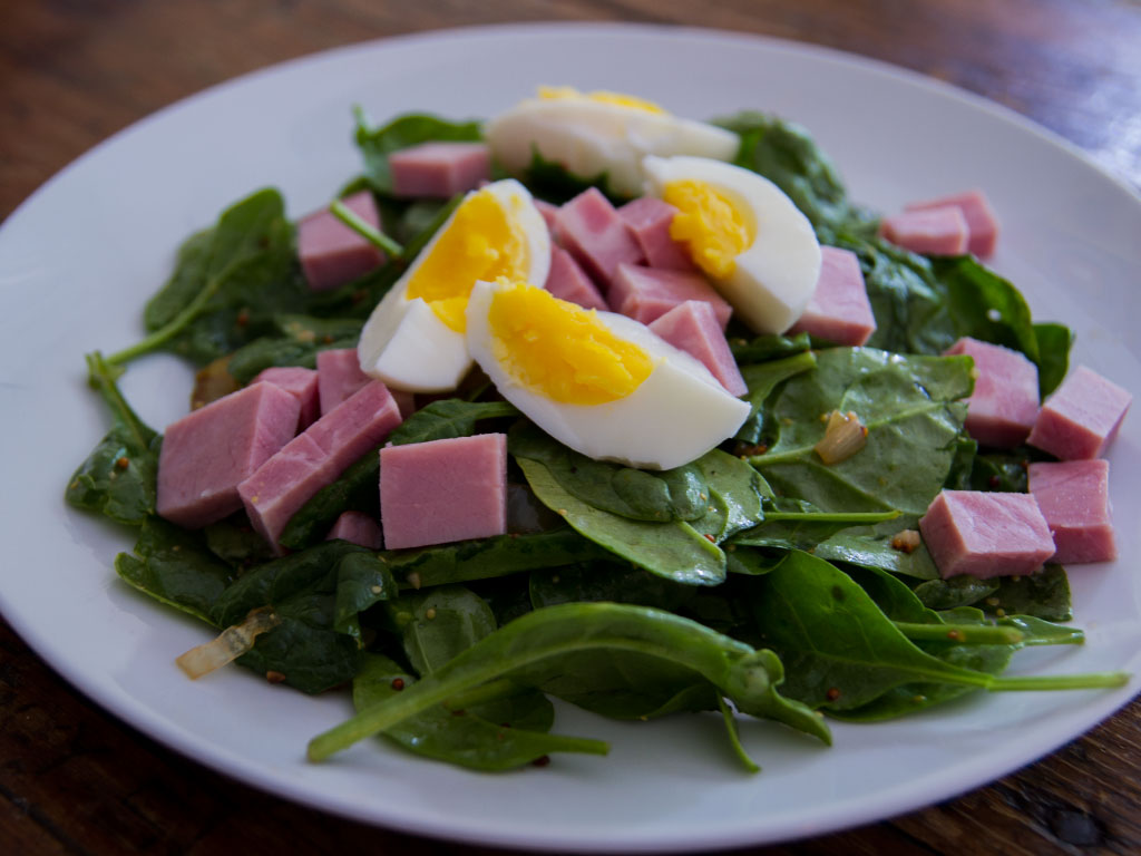 spinach-egg-and-ham-salad